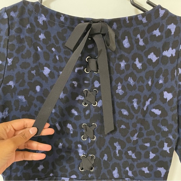 Kate Spade blue leopard print dress - Picture 7 of 7